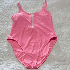 NWOT Old Navy Pink Half Zip One Piece Swimsuit